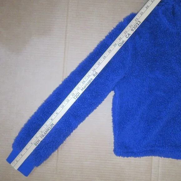 Cotton On Plush Sherpa Cropped Half-Zip Hoodie | Size Medium - Picture 6 of 10